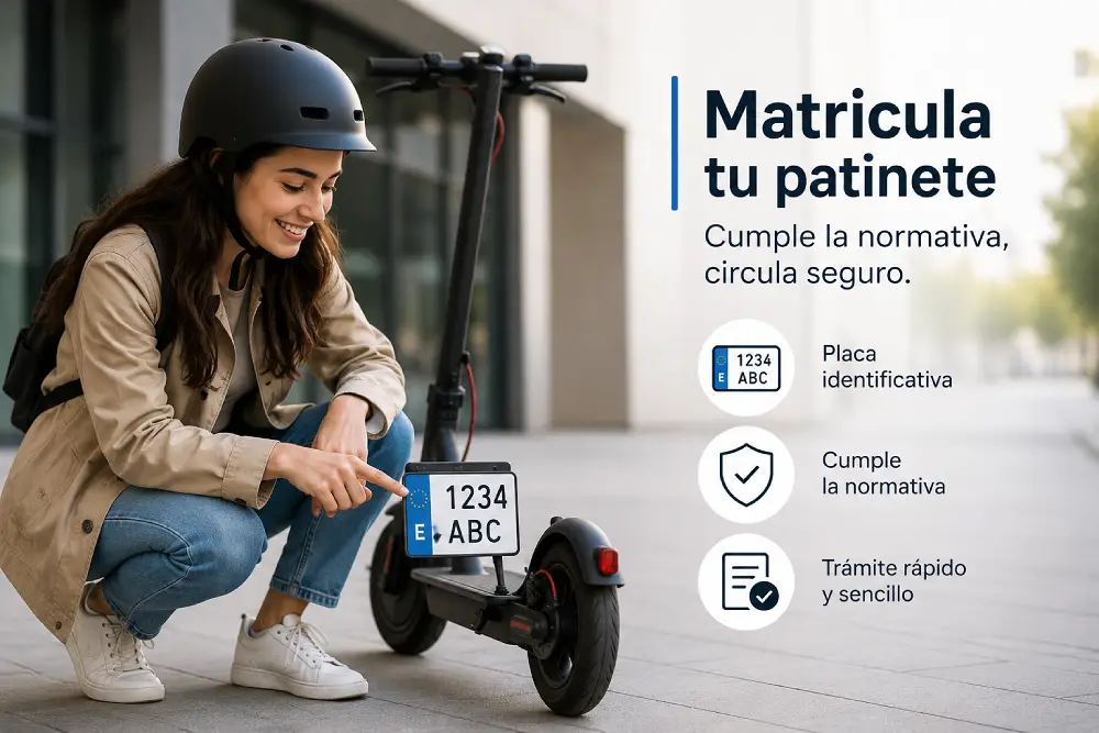 Infografía paso a paso para matricular y registrar un patinete eléctrico en la DGT en León