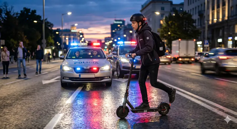 Infografía de multas por infracción con patinete eléctrico en León 2026